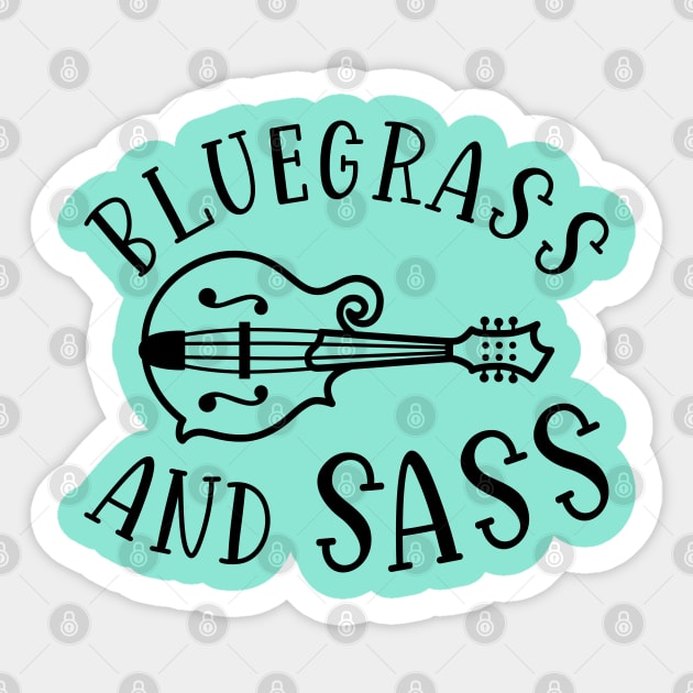 Bluegrass and Sass Mandolin Funny Sticker by GlimmerDesigns